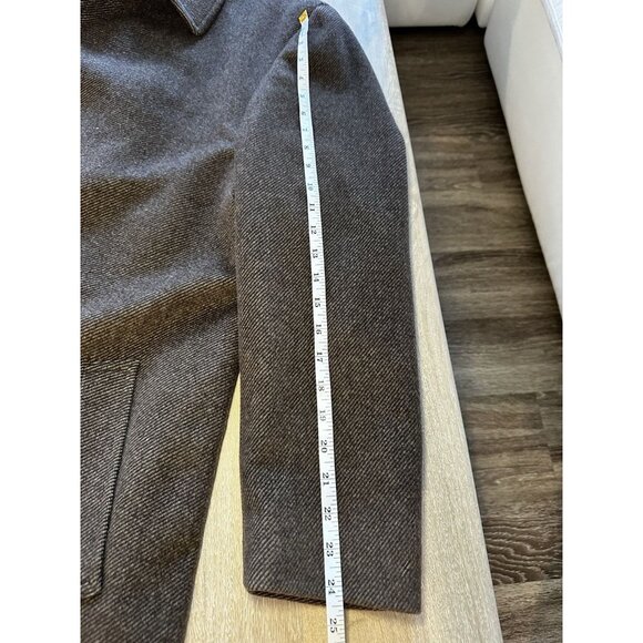 Lauren Ralph Lauren Wool Cashmere Brown Overcoat Peacoat Men's Size 42R - Picture 8 of 9